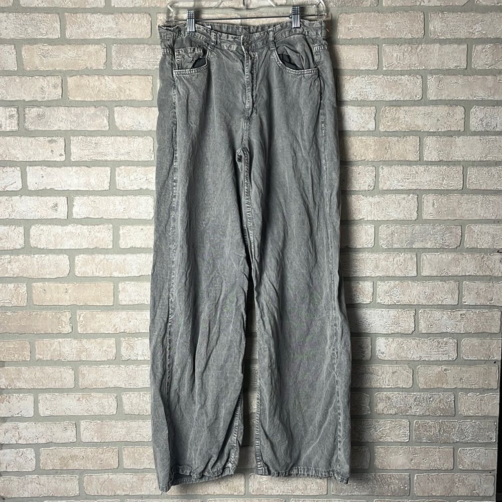 Zara Wide Leg Olive Pants- Size 6